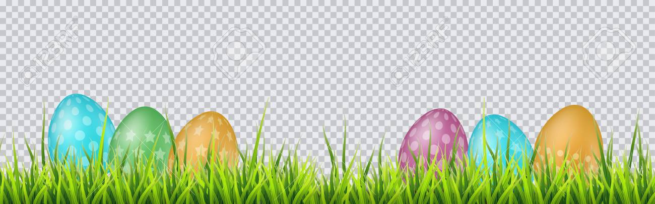 Easter eggs on grass 8489747 PNG