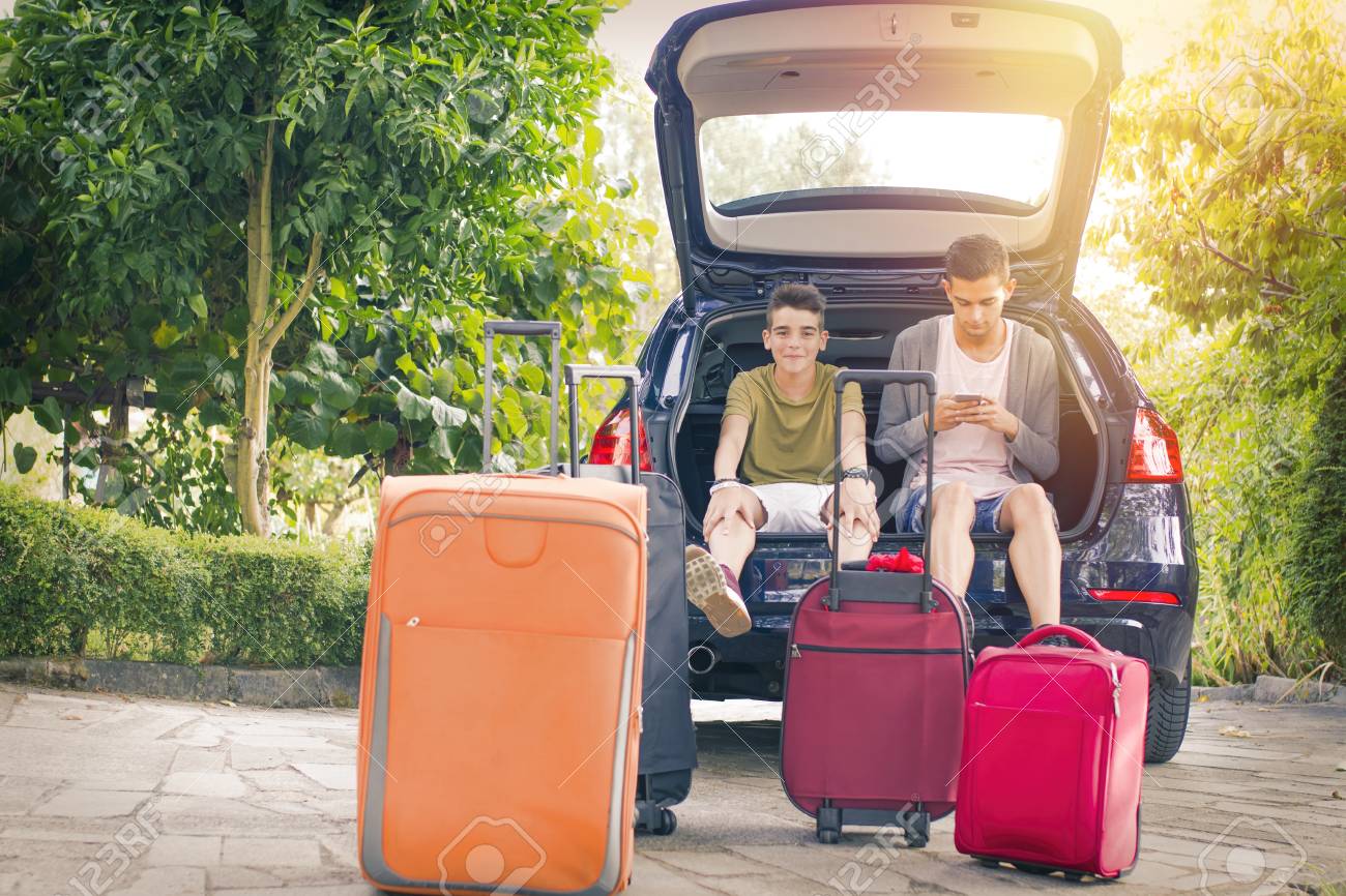 family travel luggage