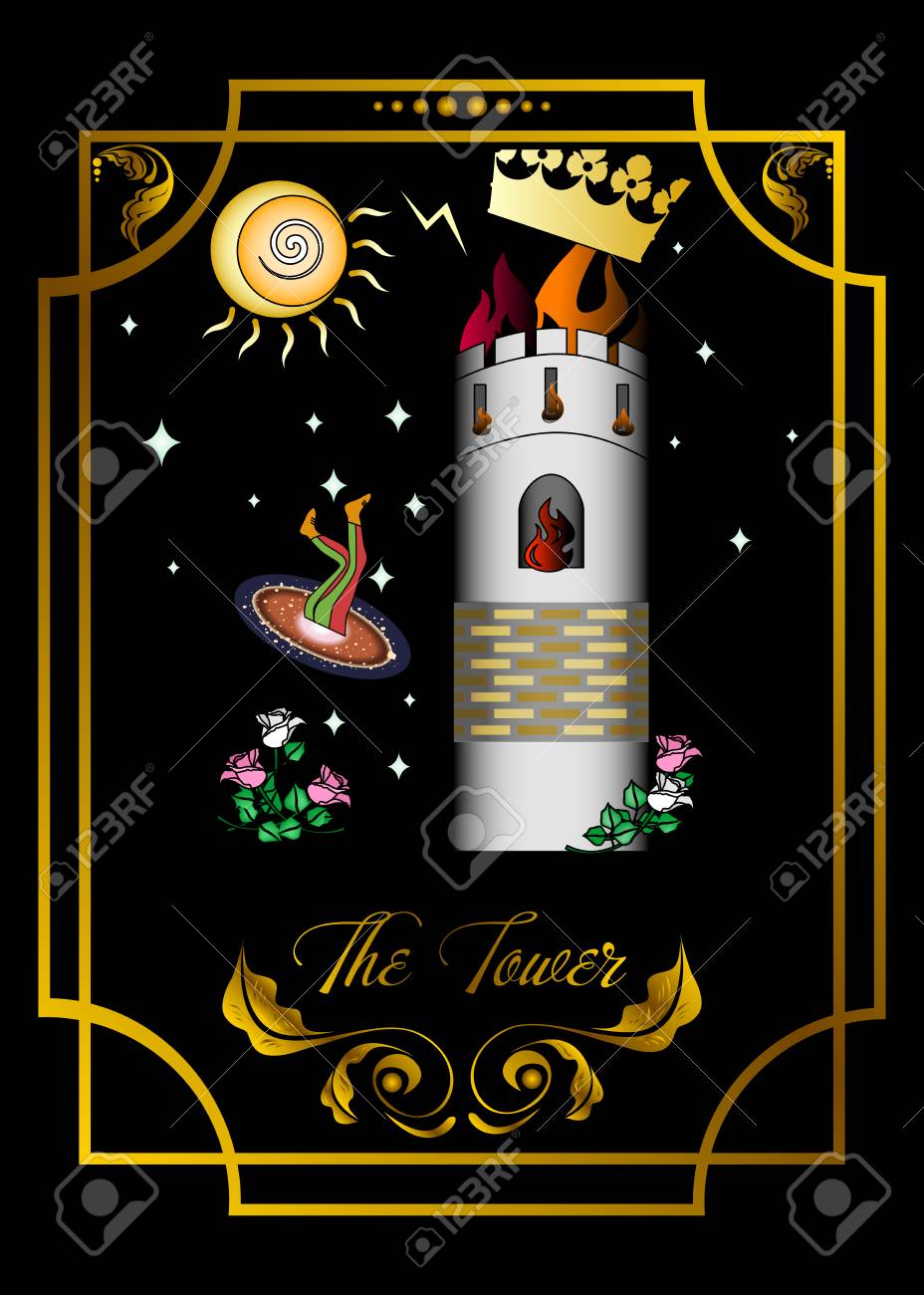 タロット カード イラストの塔のスーツ のイラスト素材 ベクタ Image タロット カード イラストの塔のスーツ のイラスト素材 ベクタ Image