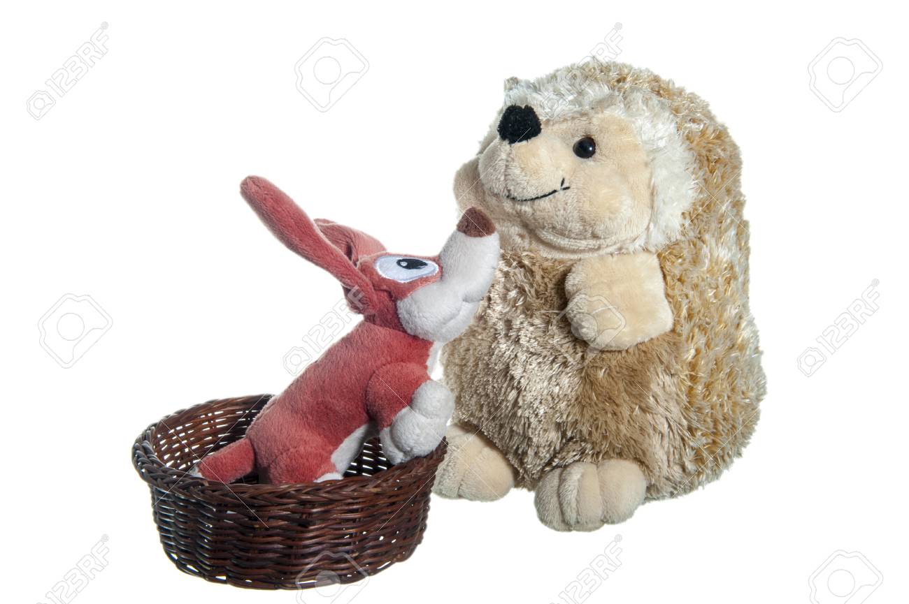 白地に小さなぬいぐるみ の写真素材 画像素材 Image