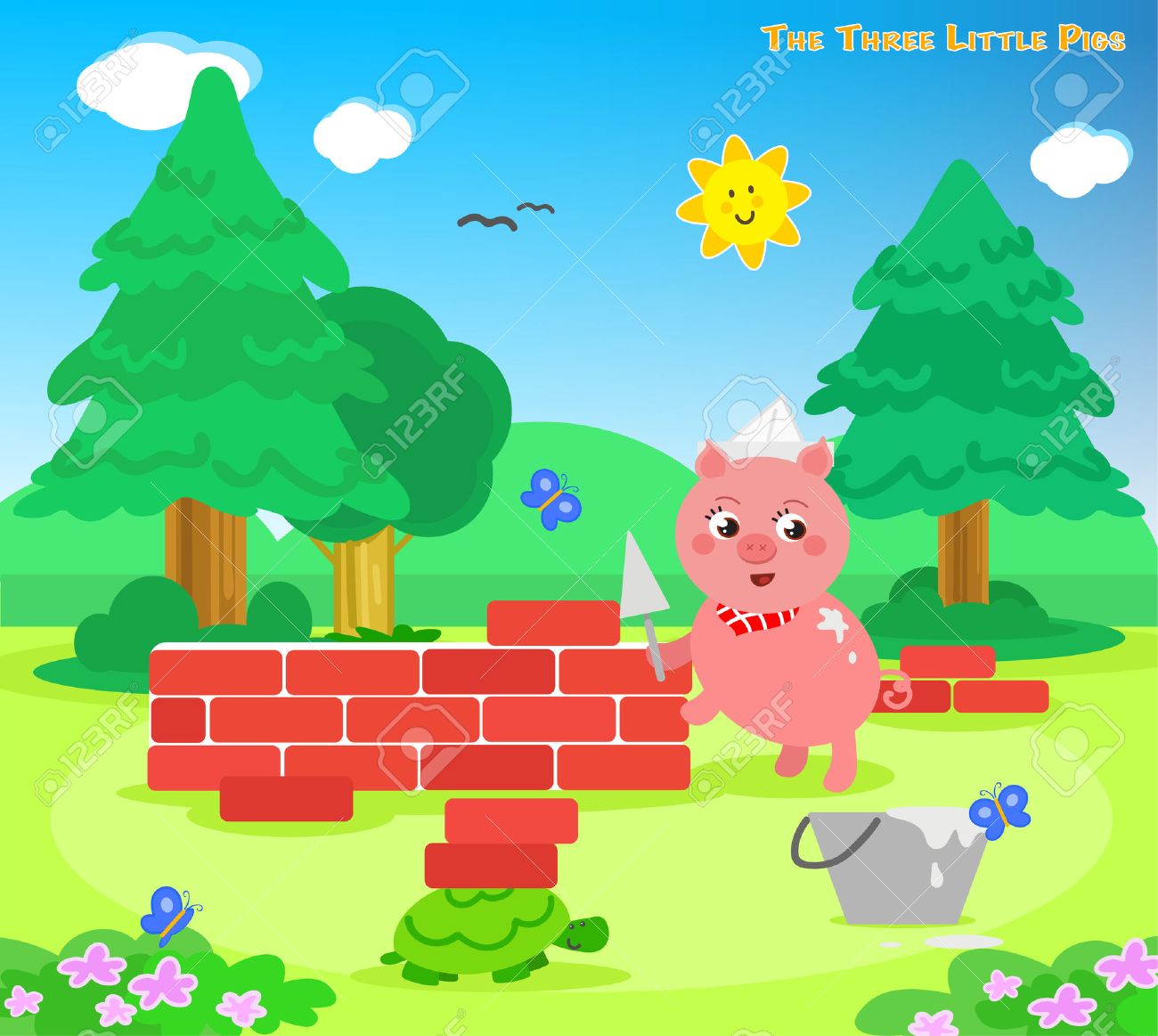 The Three Little Pigs The Third Piglet Builds A Bricks House Royalty Free Cliparts Vectors And Stock Illustration Image The Three Little Pigs The Third Piglet Builds A Bricks House Royalty Free Cliparts Vectors And Stock Illustration Image