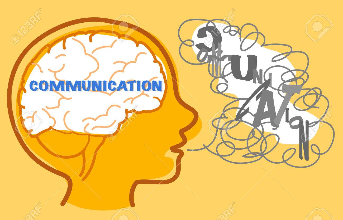 自閉症の子供に伝えたいが 彼らはそれを困難見つけます イラスト のイラスト素材 ベクタ Image