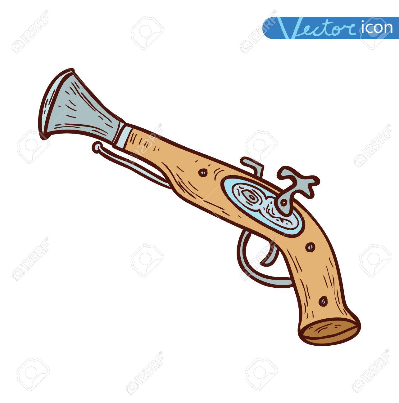 海賊銃アイコン手は ベクトル図を描かれました のイラスト素材 ベクタ Image 海賊銃アイコン手は ベクトル図を描かれました のイラスト素材 ベクタ Image