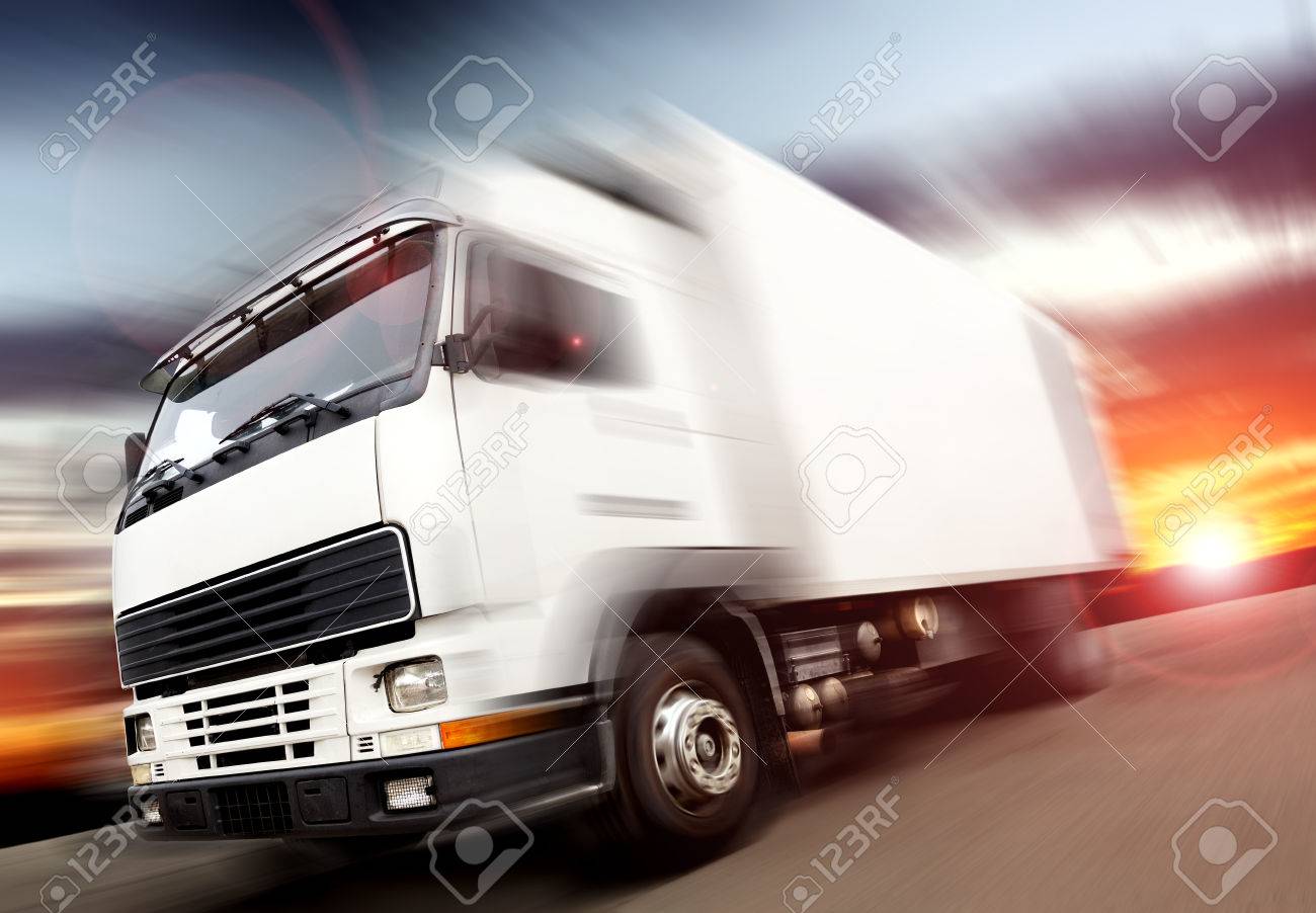 truck speed. Trucks delivering merchandise - 26870287 truck speed. Trucks delivering merchandise - 26870287