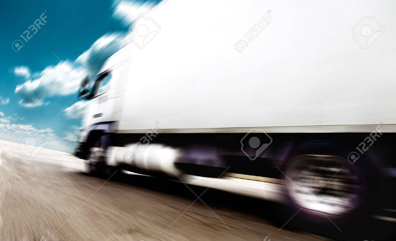road speed. Trucks delivering merchandise - 26870462 road speed. Trucks delivering merchandise - 26870462