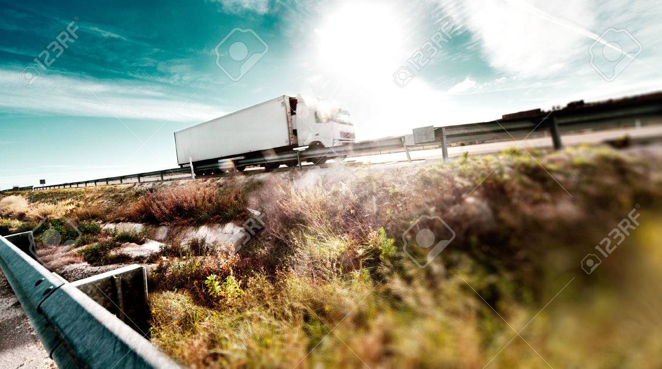International forwarding.Trucks carrying goods and highway - 41058527 International forwarding.Trucks carrying goods and highway - 41058527