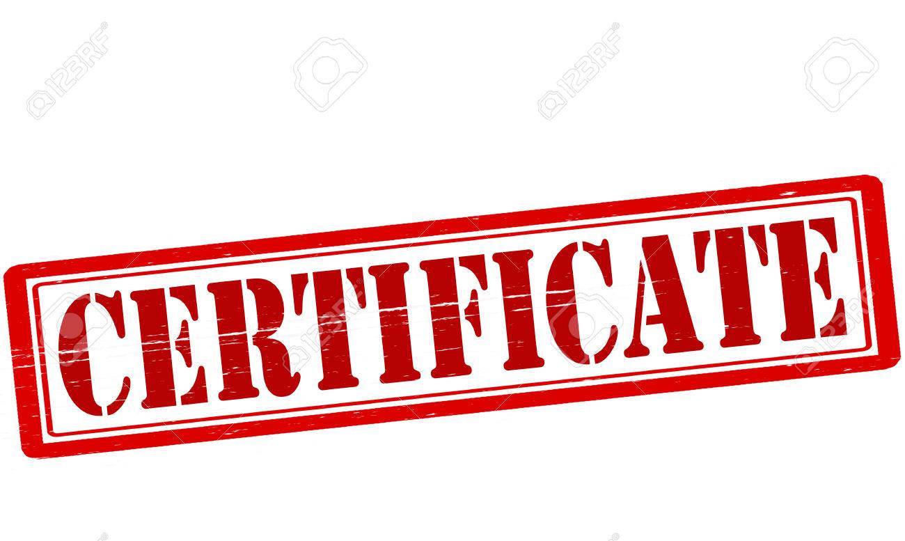 stamp with word certificate inside vector illustration royalty free certificate in word