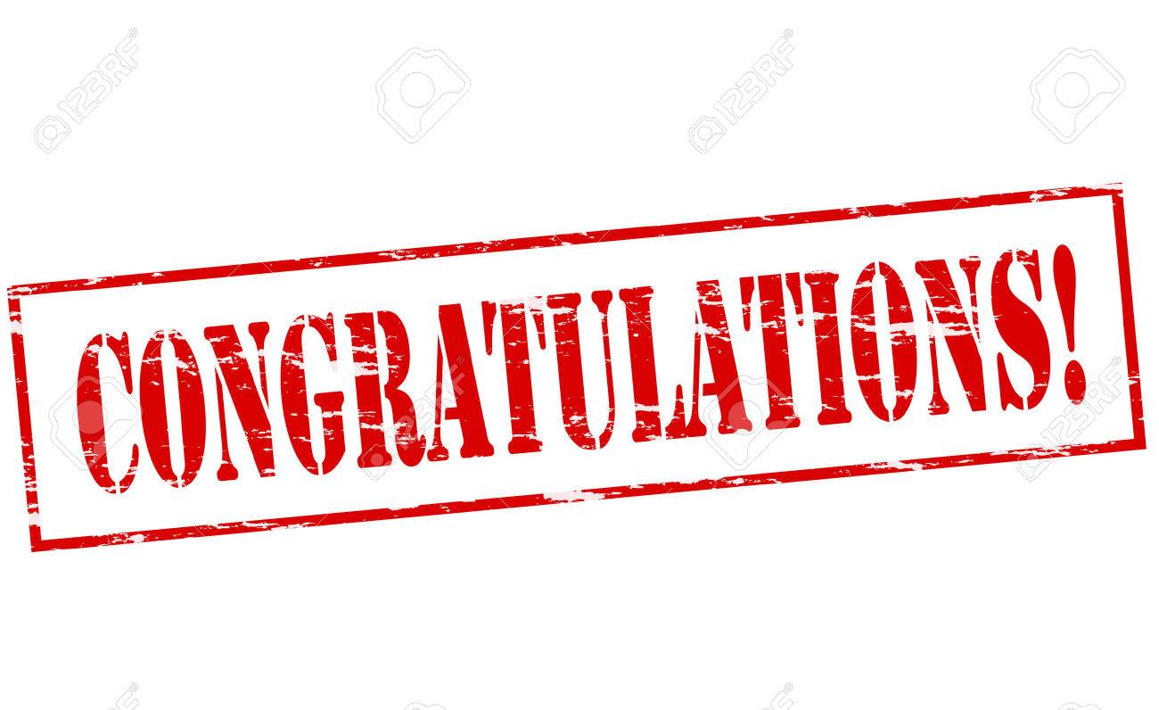 rubber stamp with word congratulations inside vector illustration