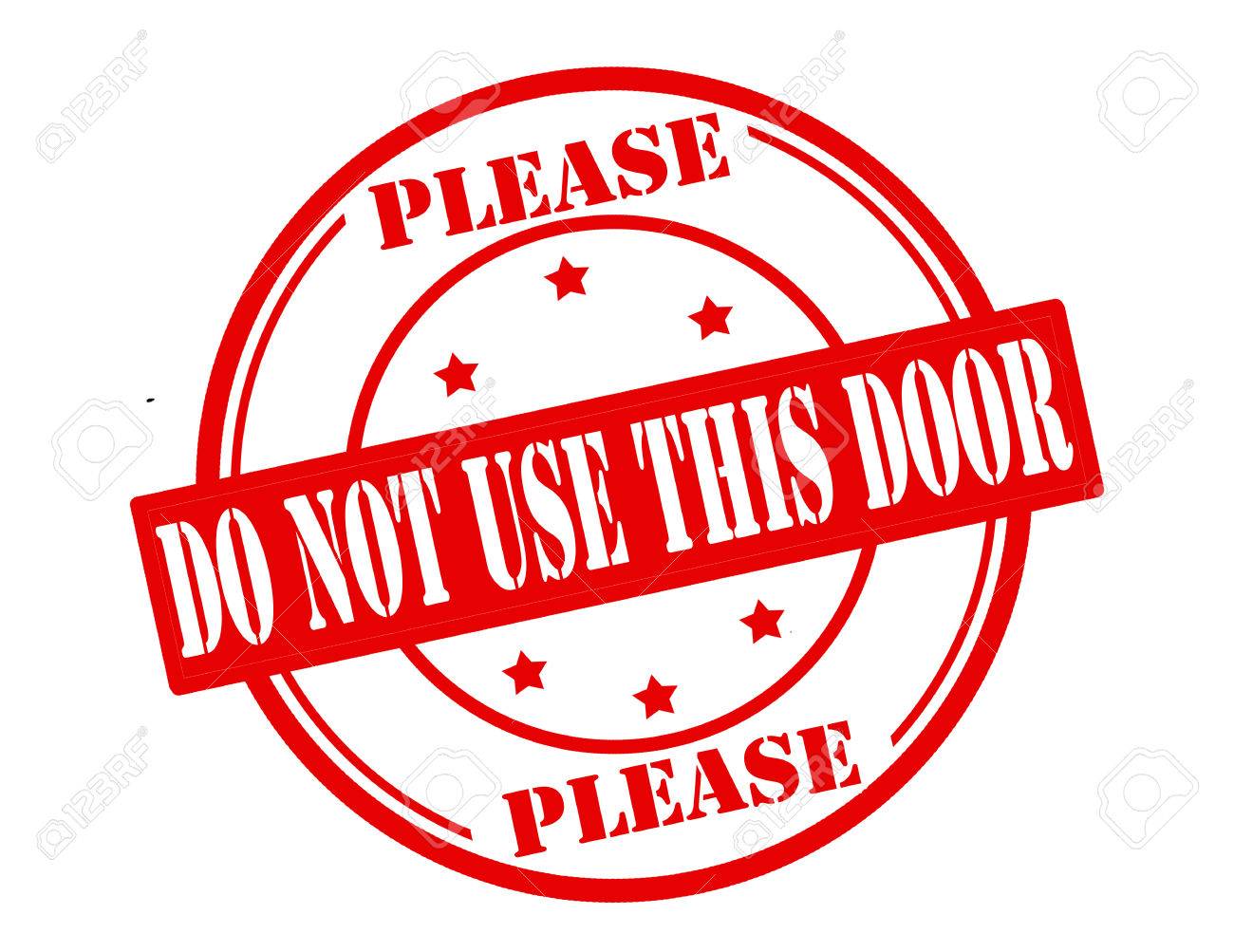 do not use this door sign