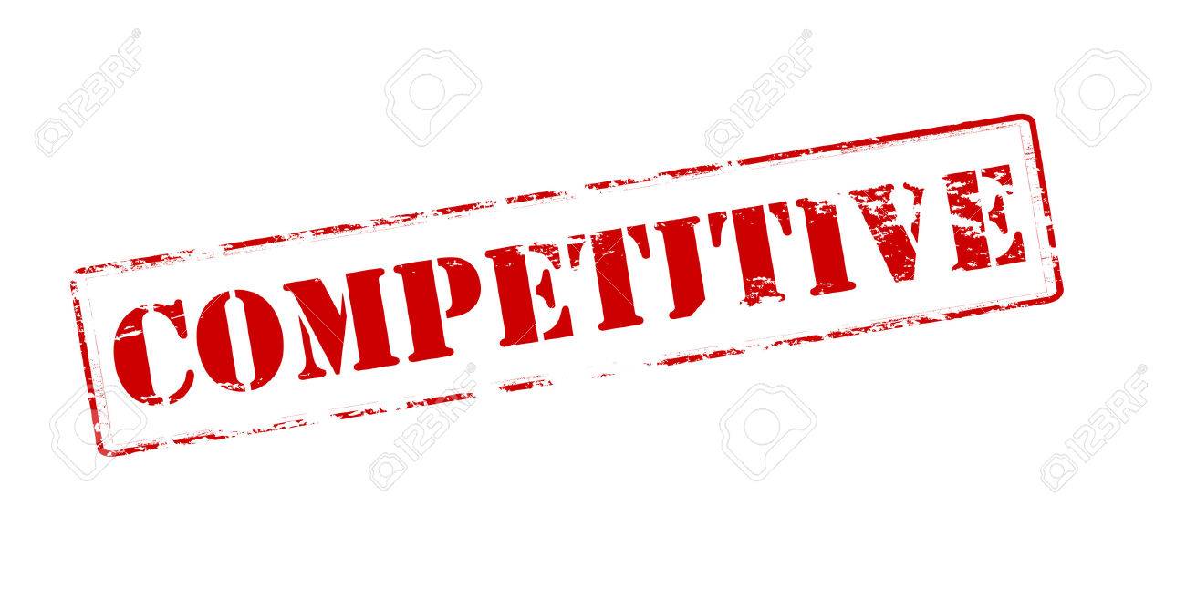 rubber stamp with word competitive inside vector illustration competitive word