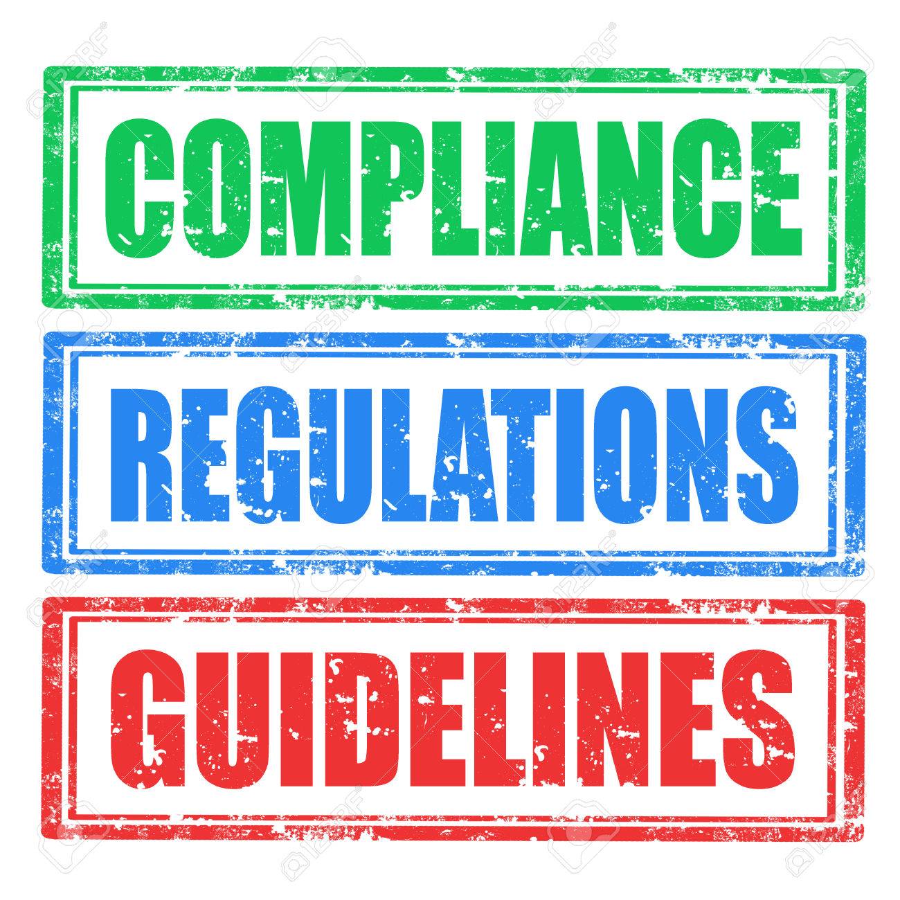 Set of grunge rubber stamps with words Compliance,Regulations and Guidelines - 23765699 Set of grunge rubber stamps with words Compliance,Regulations and Guidelines - 23765699