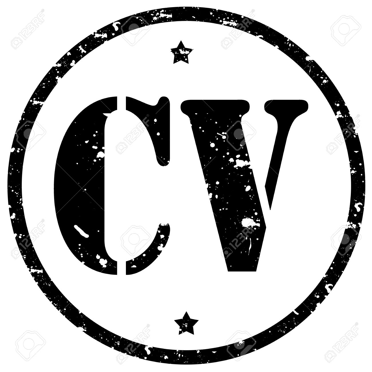 grunge rubber stamp with text curriculum vitae cv vector