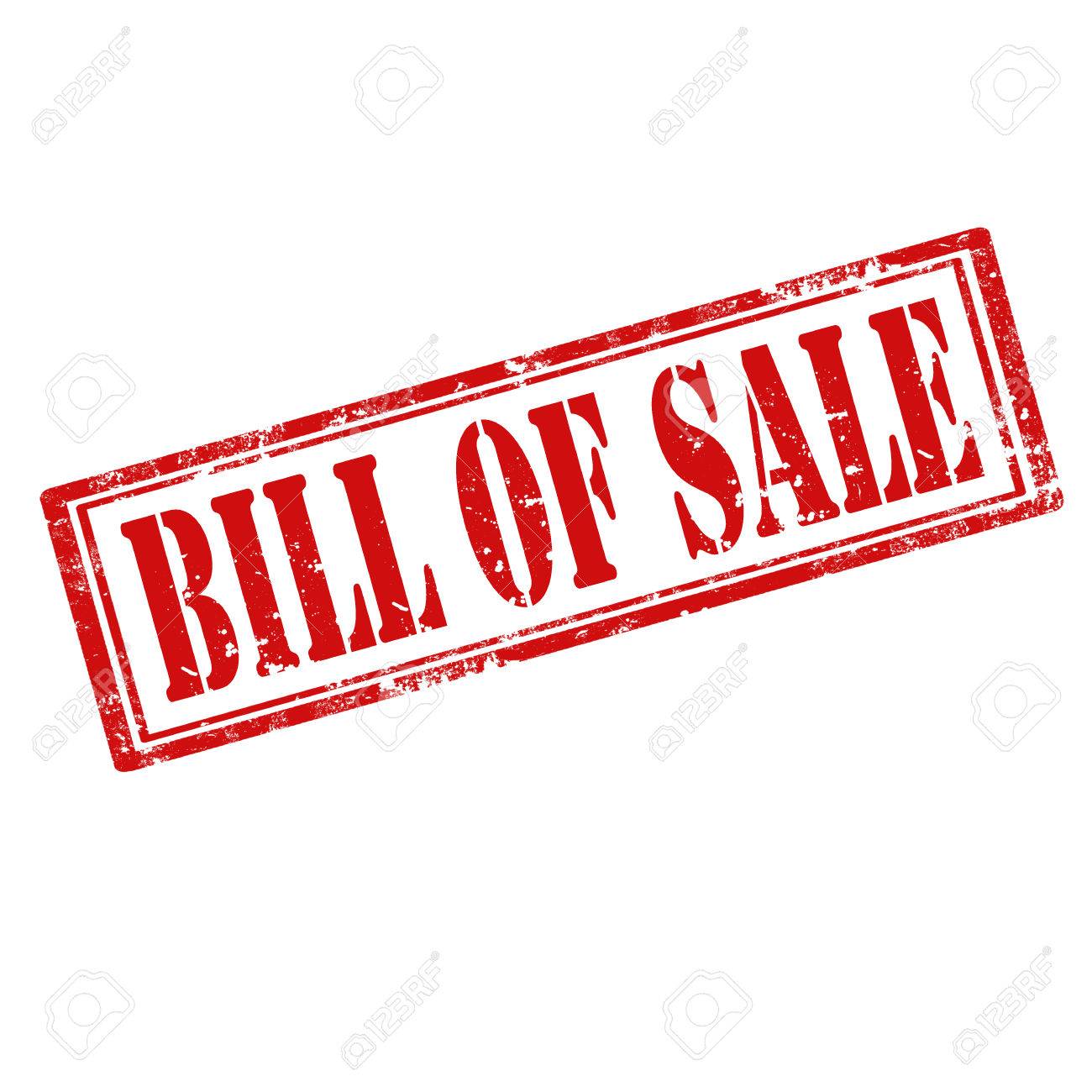 grunge rubber stamp with text bill of sale vector illustration