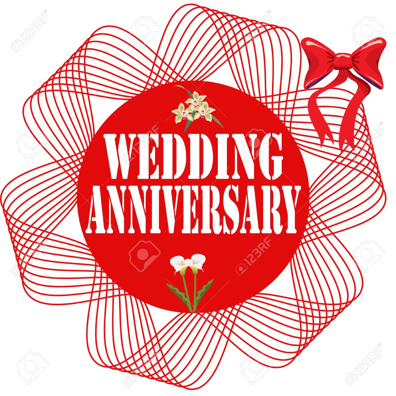 結婚記念日 ベクター グラフィックのテキストと背景のイラスト素材 ベクタ Image