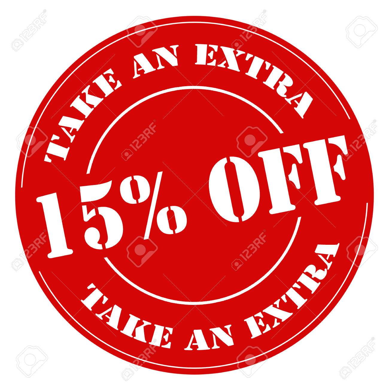 Red stamp with text Take An Extra 15% Off,illustration - 39684739 Red stamp with text Take An Extra 15% Off,illustration - 39684739