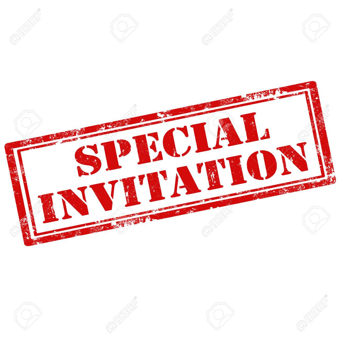 grunge rubber stamp with text special invitation vector illustration