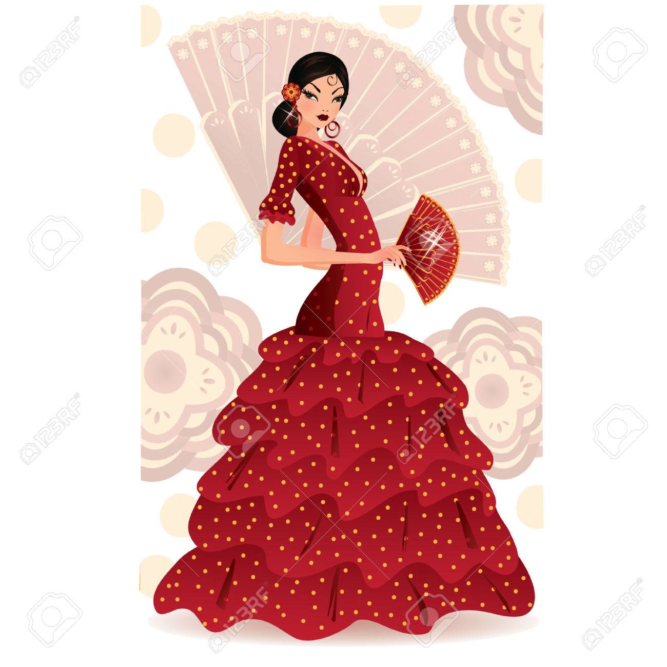 スペインのフラメンコ ダンサー のイラスト素材 ベクタ Image