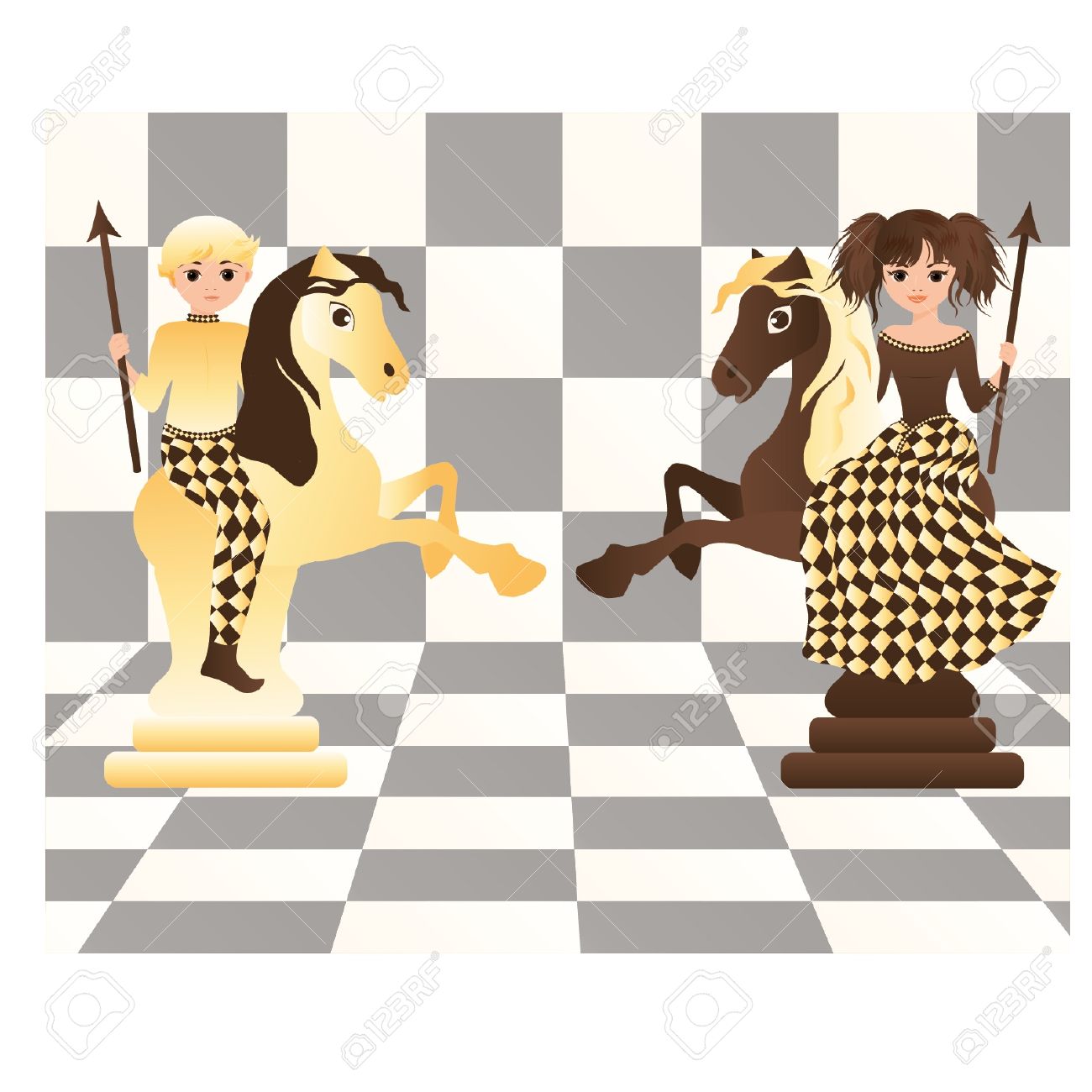 少し白と黒のチェス馬 イラスト のイラスト素材 ベクタ Image 少し白と黒のチェス馬 イラスト のイラスト素材 ベクタ Image
