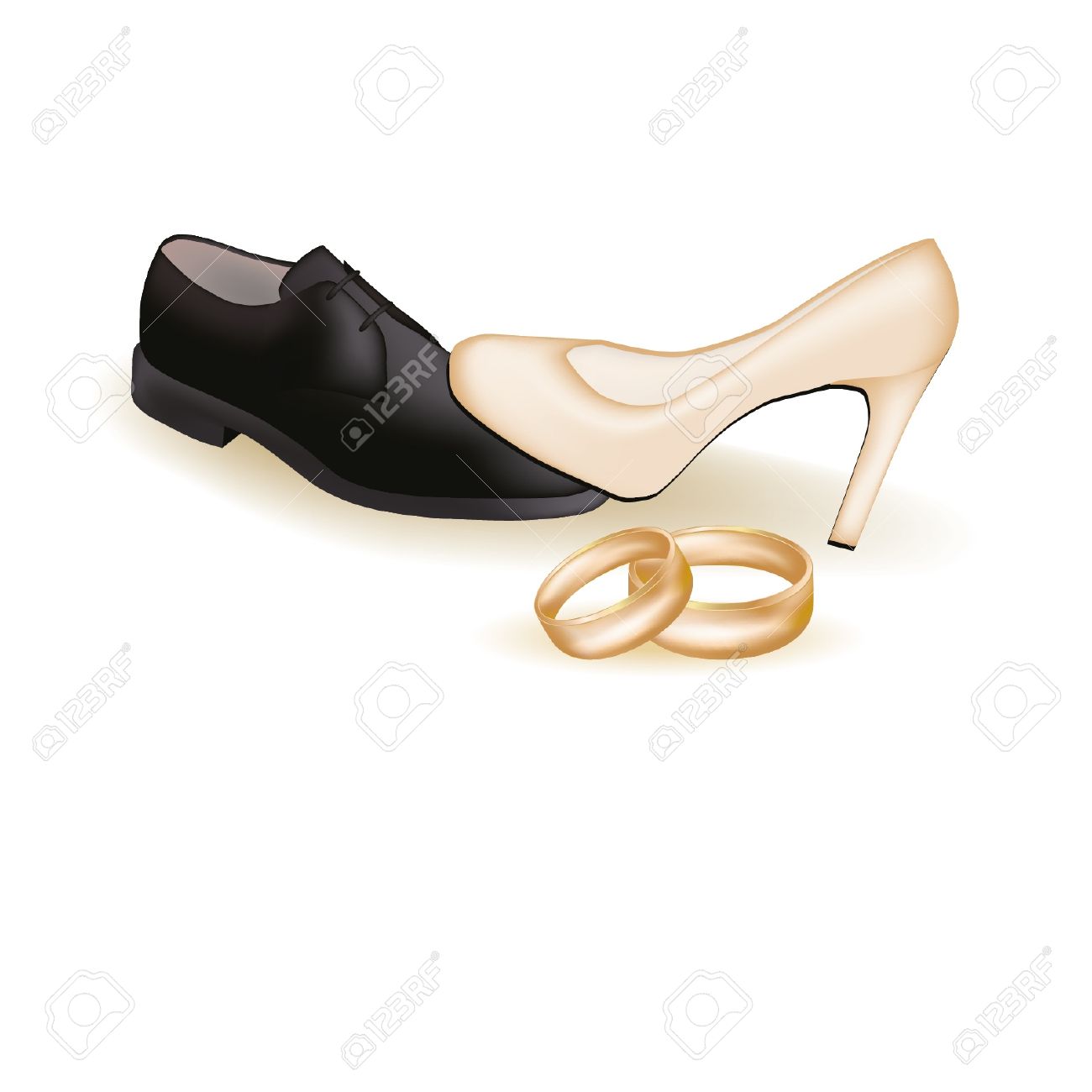 wedding shoes vector