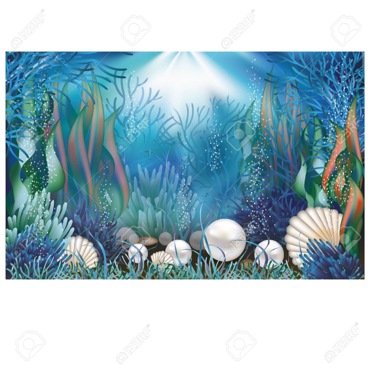 Underwater Wallpaper With Pearls Illustration Royalty Free SVG, Cliparts,  Vectors, and Stock Illustration. Image 19754551., image size:1300x1300