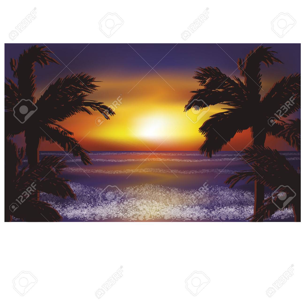 Evening Mar Fondos De Escritorio Ilustracion Vectorial Ilustraciones Svg Vectoriales Clip Art Vectorizado Libre De Derechos Image