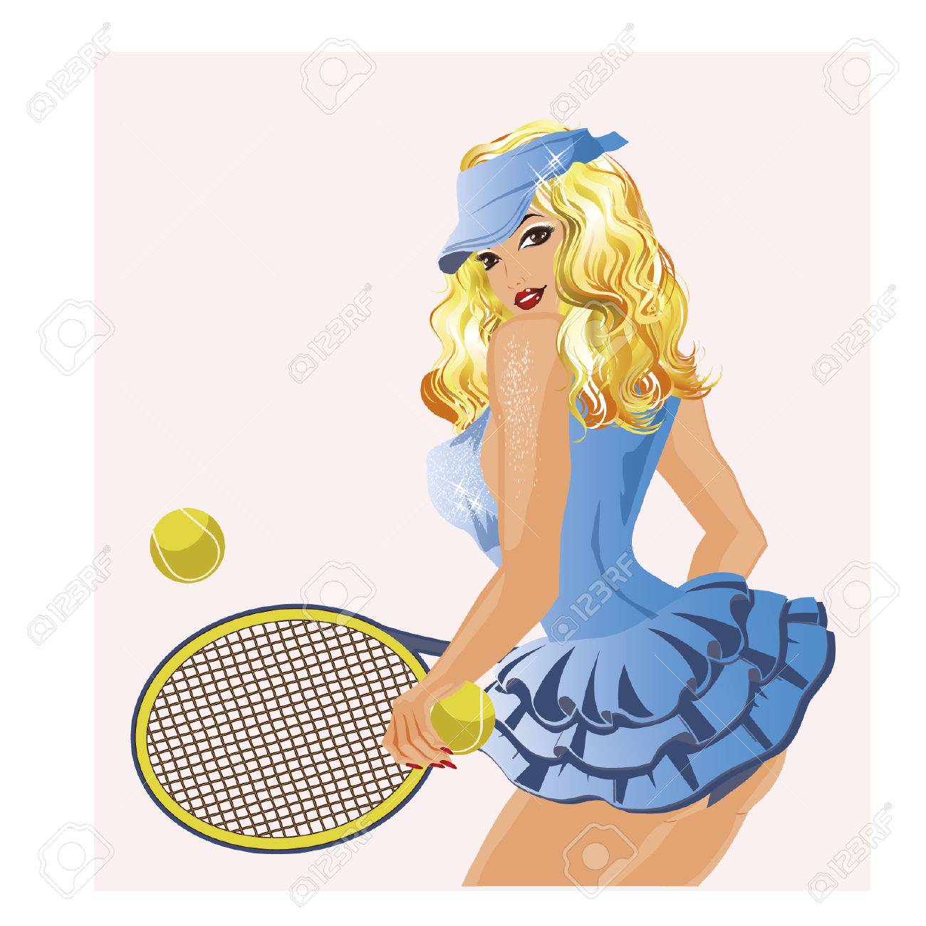 美少女テニス プレーヤー ベクトル イラスト のイラスト素材 ベクタ Image 美少女テニス プレーヤー ベクトル イラスト のイラスト素材 ベクタ Image