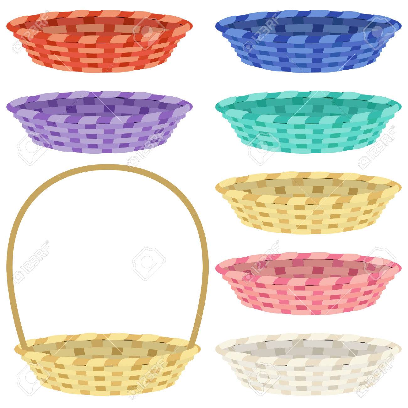 set of empty colorful