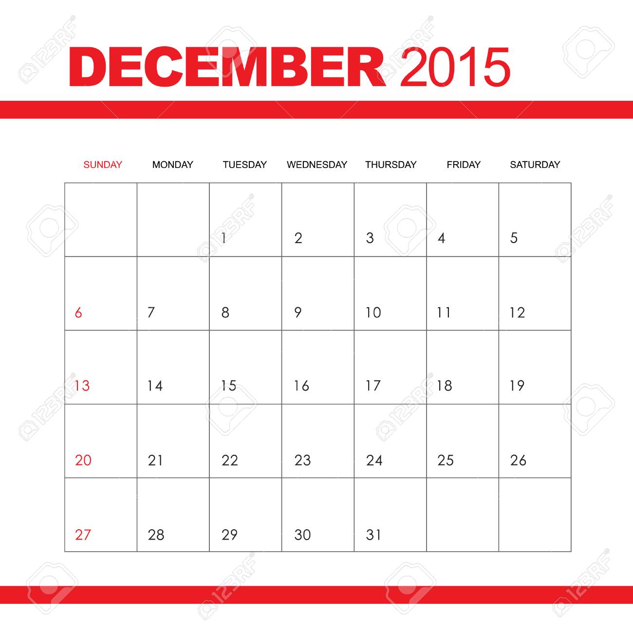 template of calendar for december 2015 weekly calendar december 2015