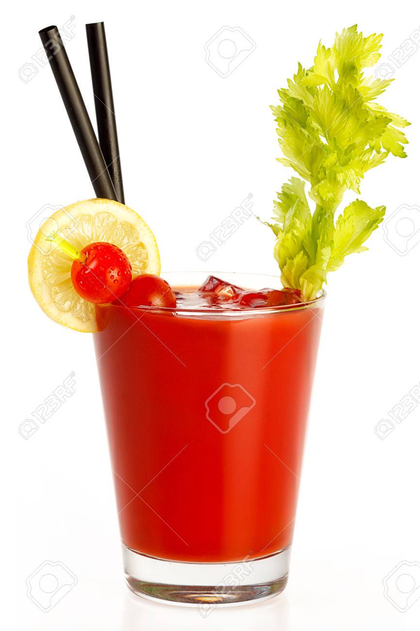 Delicious fresh tomato juice made with freshly squeezed tomato, lemon and parsley served in a glass with a celery stick, isolated on white. Healthy diet concept - 43965114 Delicious fresh tomato juice made with freshly squeezed tomato, lemon and parsley served in a glass with a celery stick, isolated on white. Healthy diet concept - 43965114