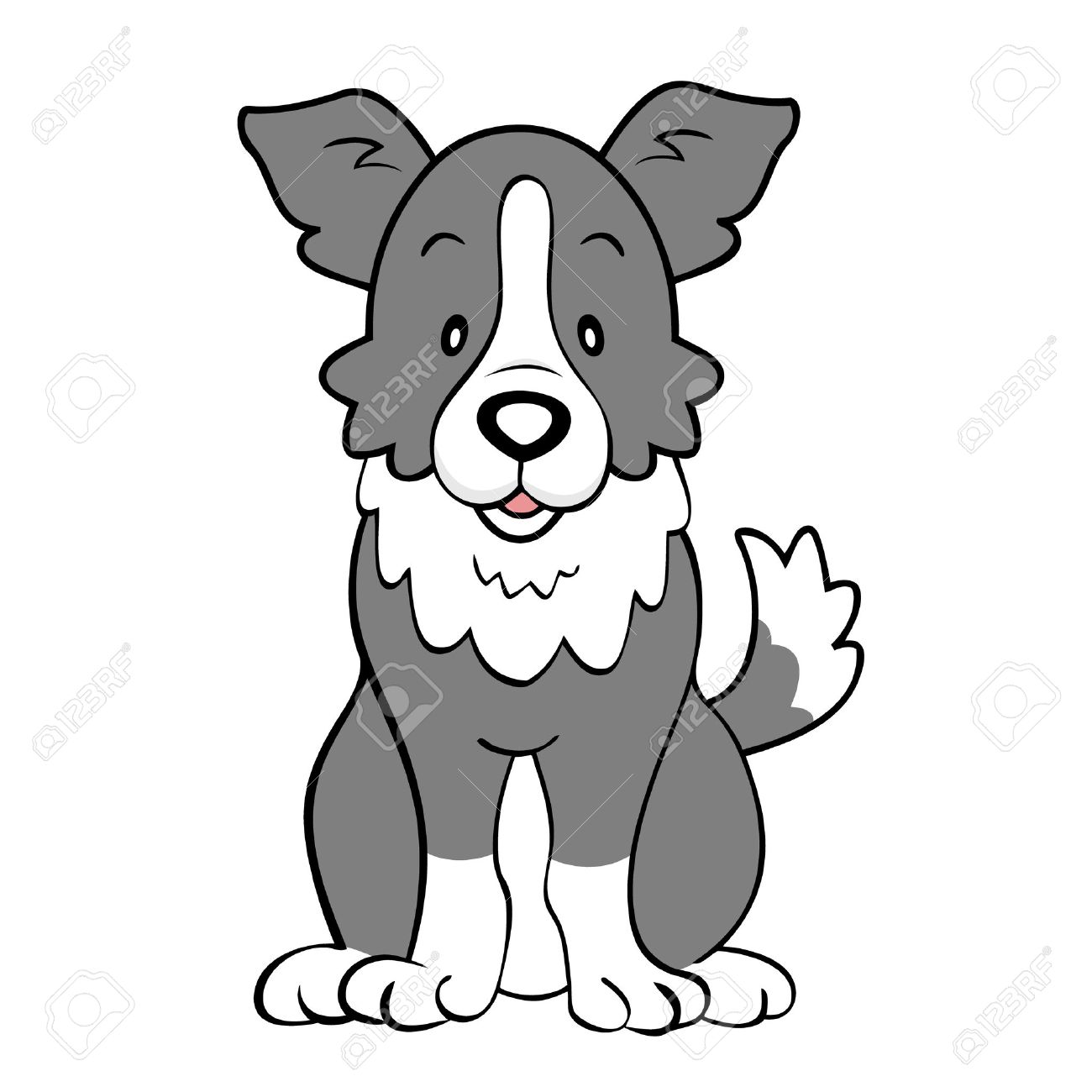 ボーダーコリーの分離のイラスト素材 ベクタ Image