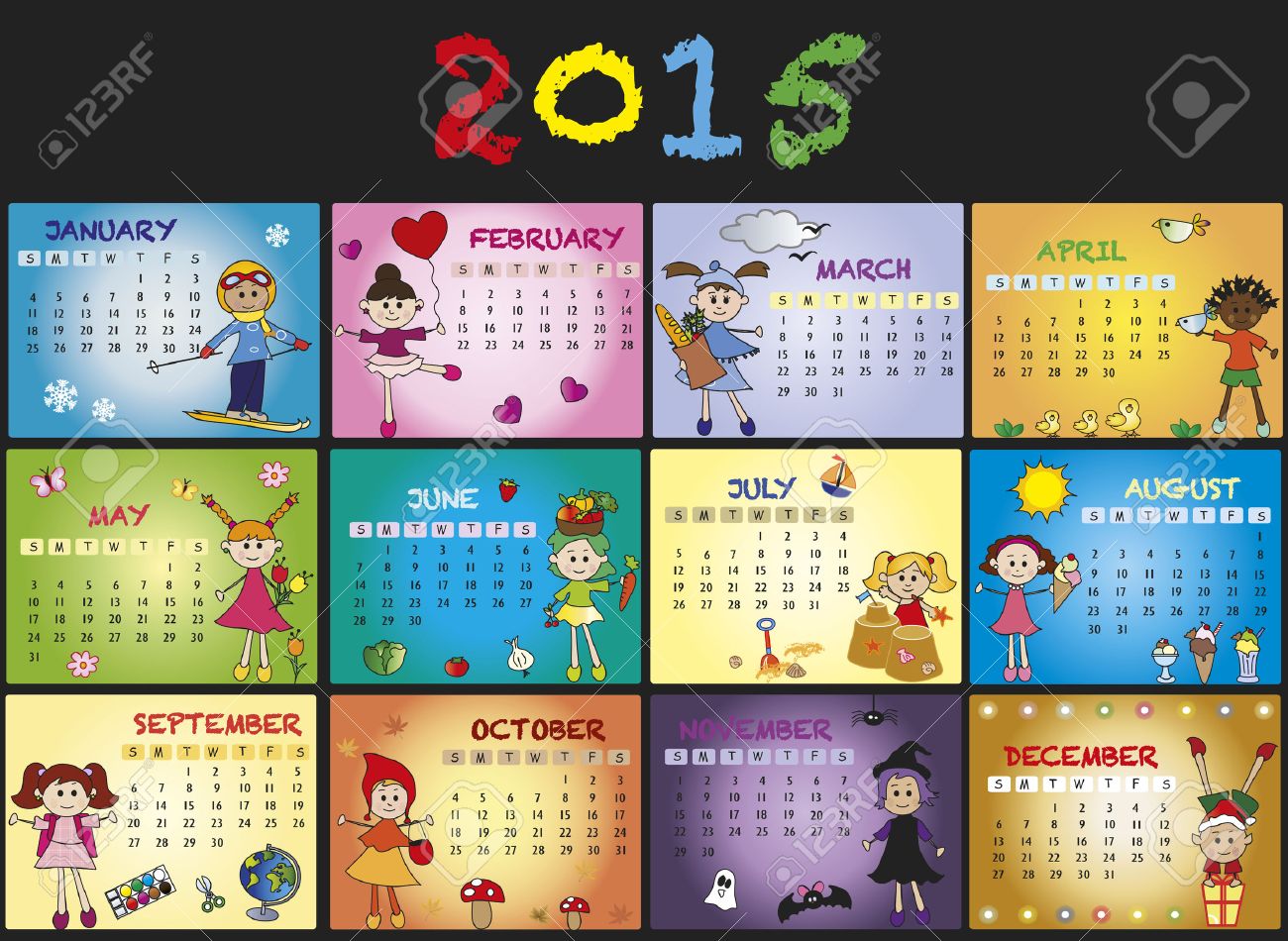 annual calendar 2015