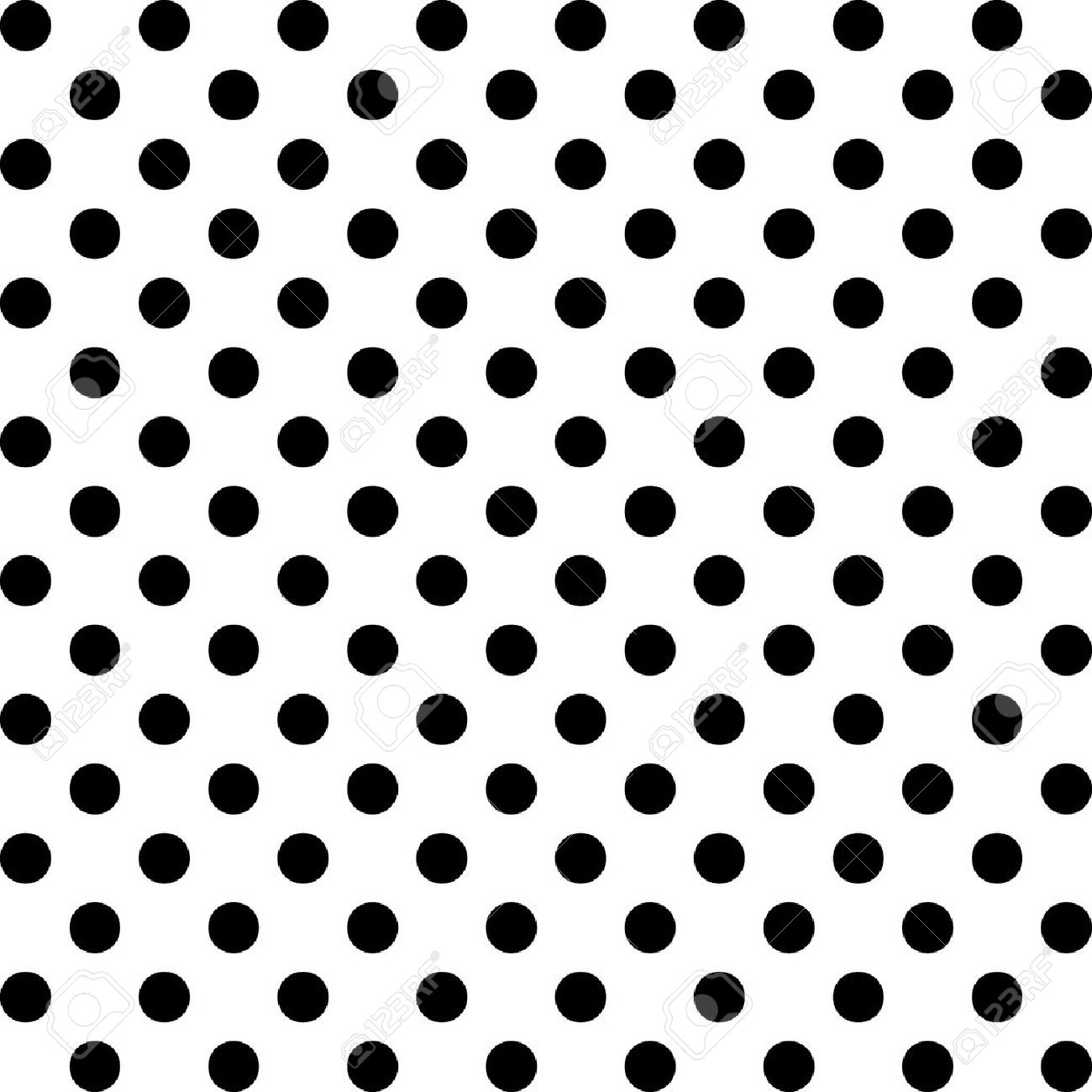 Seamless pattern big black polka dots on white stock vector 11959283