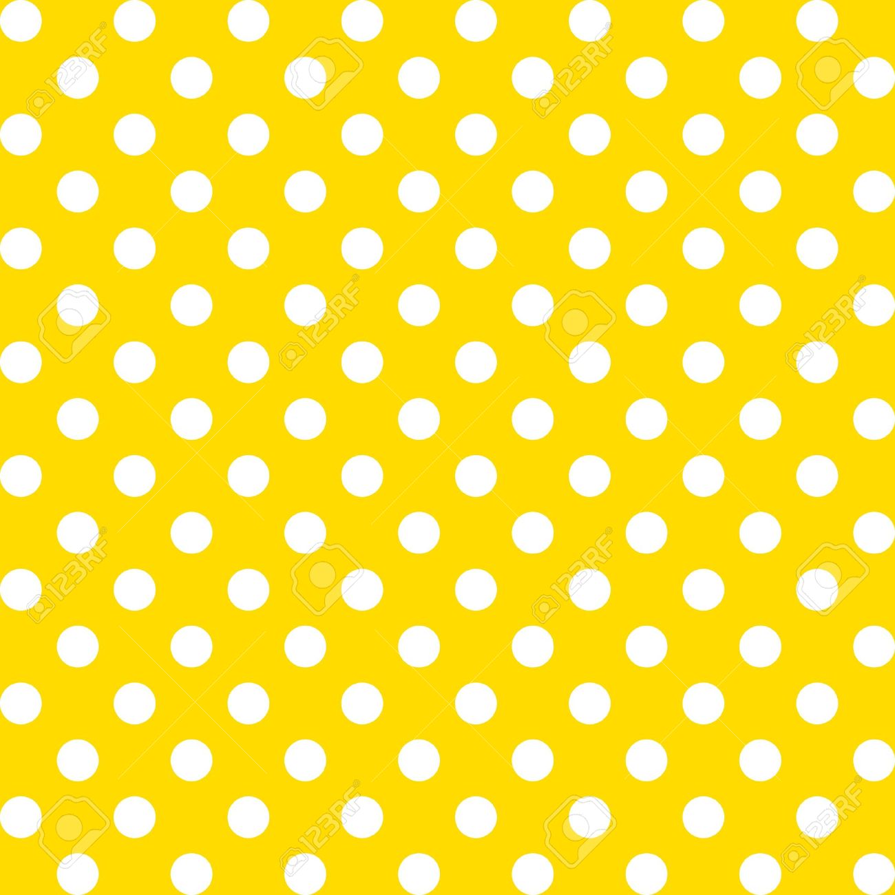 seamless pattern big white polka dots on yellow stock vector 11959277