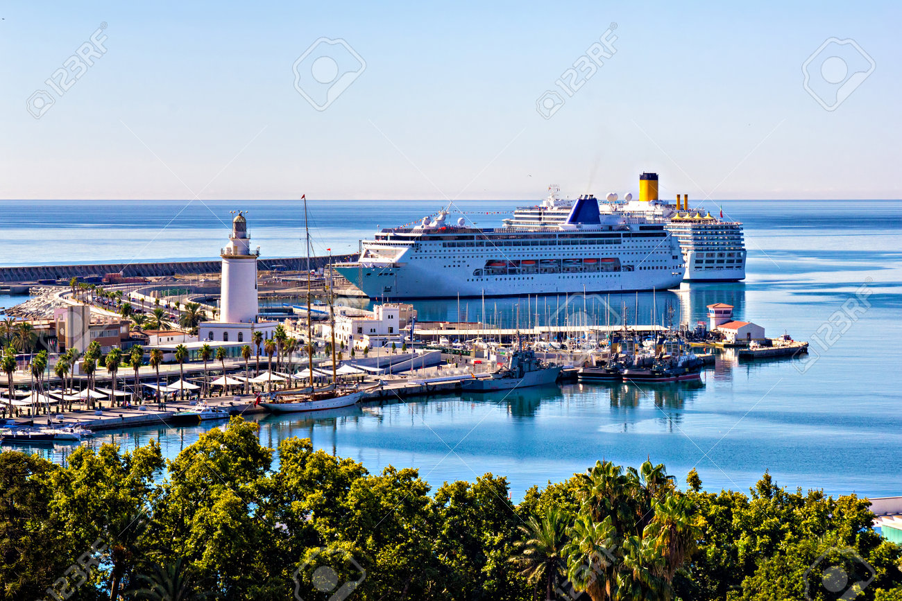 Cruise Ships In The Harbor Of Malaga Spain Stock Photo Picture And Royalty Free Image Image 27950979
