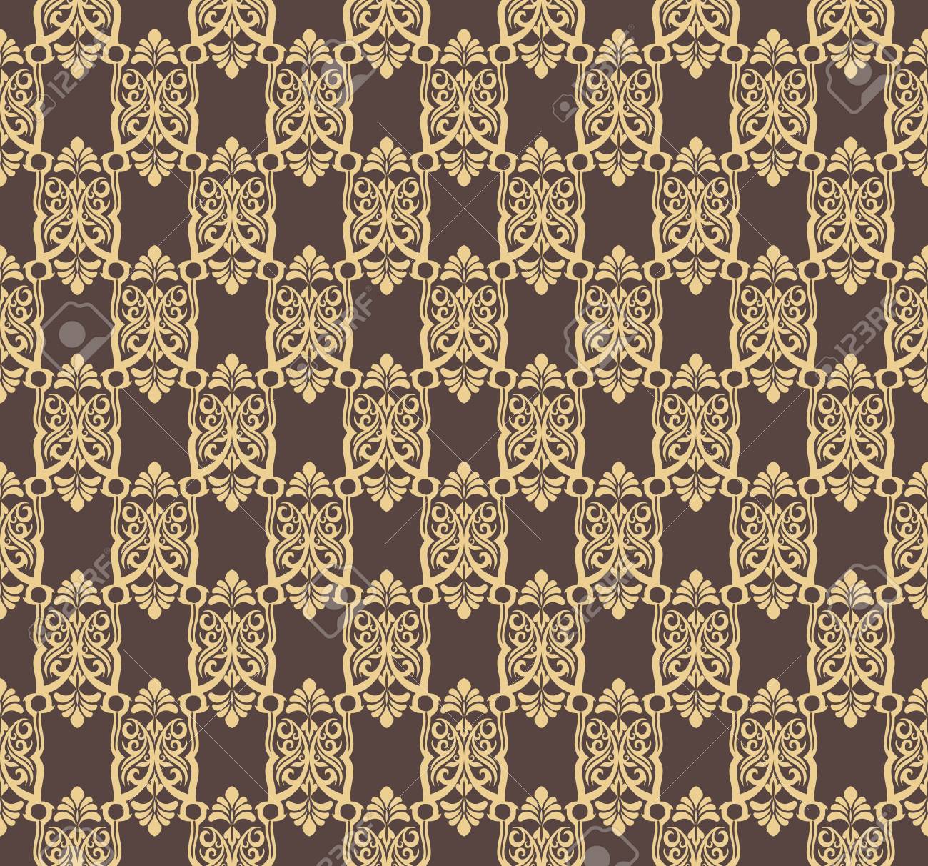 Vintage Abstract Geometric Floral Classic Pattern Ornament Vector