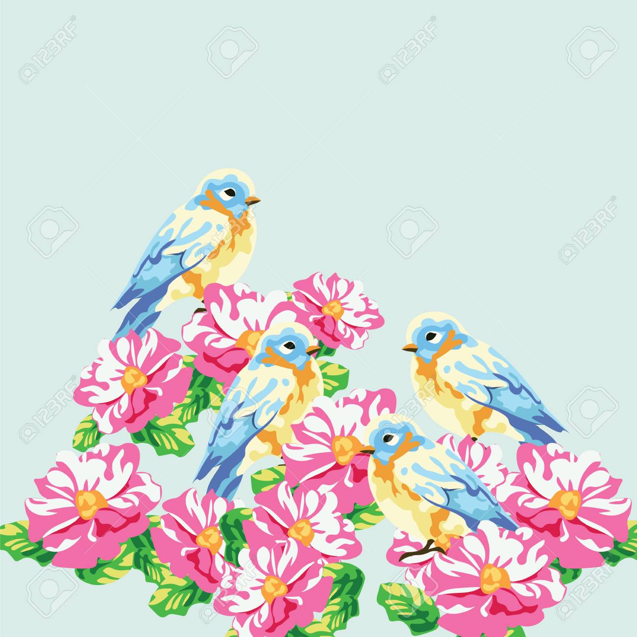 ベクトル図の咲く木と水彩画の手法でハト 美しい春時間の花と鳥の組成設計の背景 カード 壁紙など のイラスト素材 ベクタ Image ベクトル図の咲く木と水彩画の手法でハト 美しい春時間の花と鳥の組成設計の背景 カード 壁紙など のイラスト素材 ベクタ Image