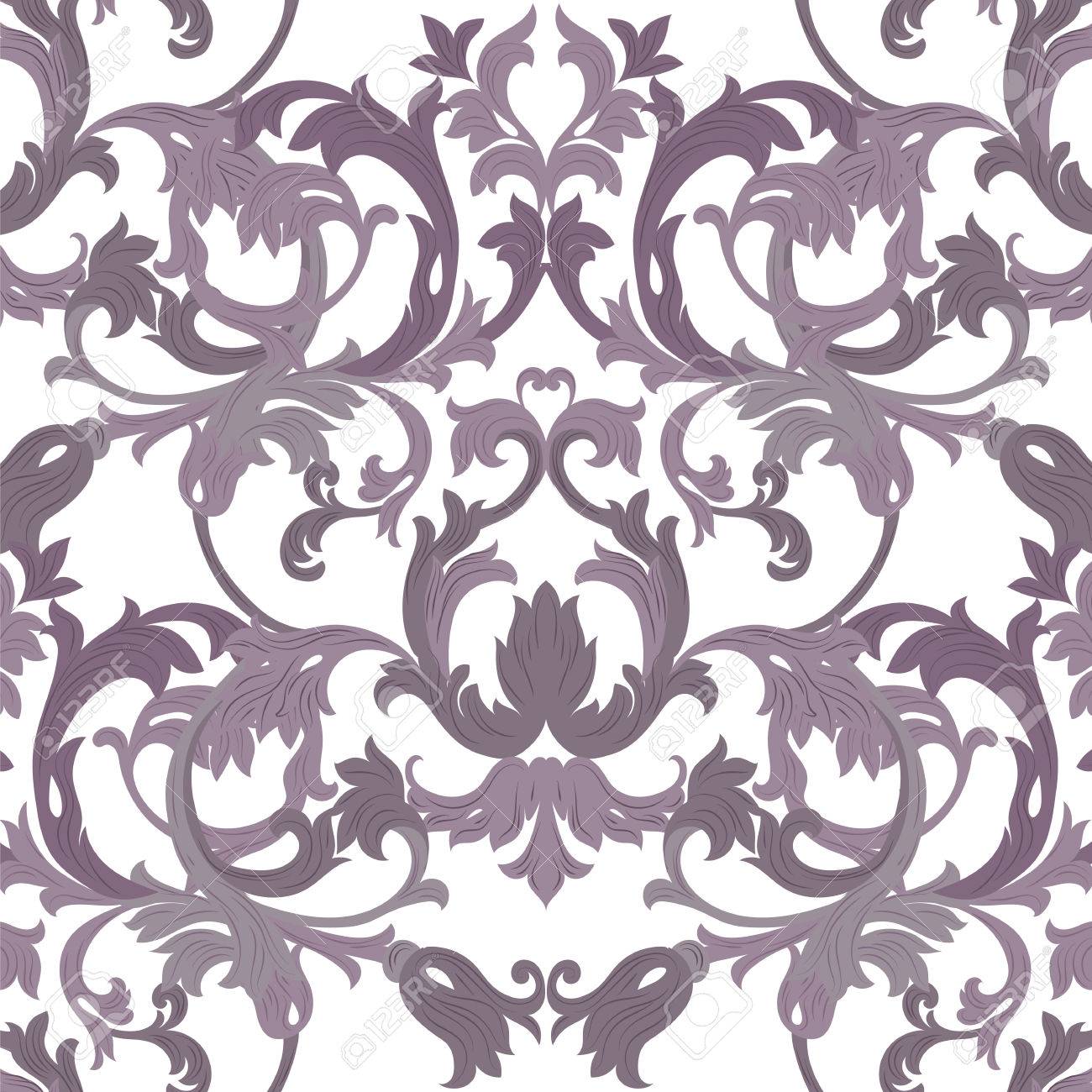 vector damask pattern ornament exquisite baroque element template damask template