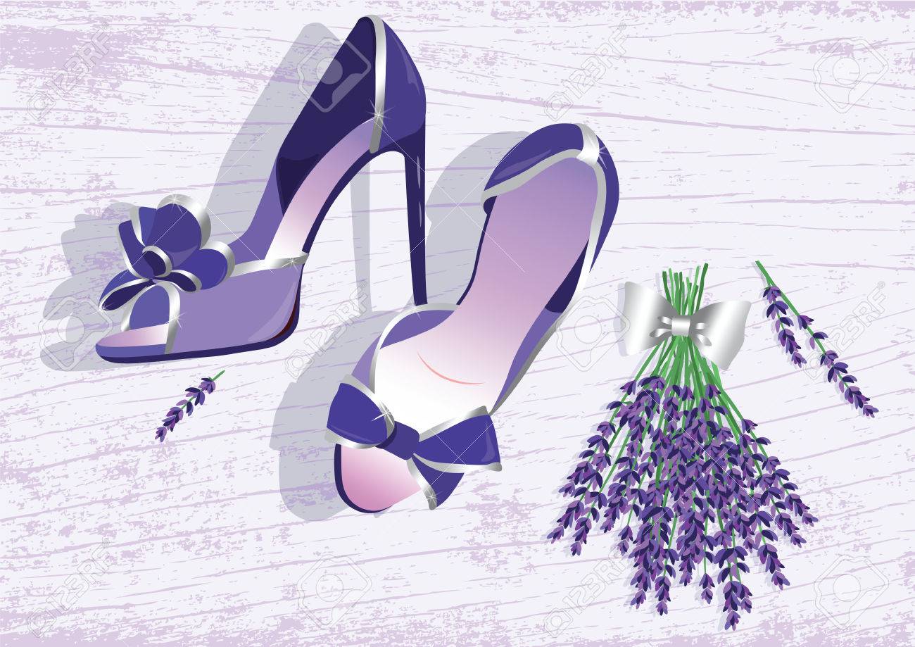 lavender high heel shoes
