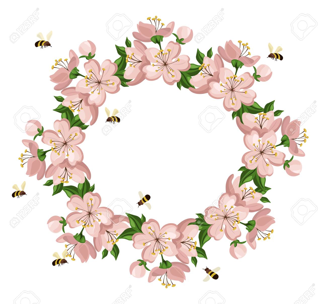 ビンテージ カラフル花クラウン ベクトル夏桜の花 手描きイラストのイラスト素材 ベクタ Image ビンテージ カラフル花クラウン ベクトル夏桜の花 手描きイラストのイラスト素材 ベクタ Image