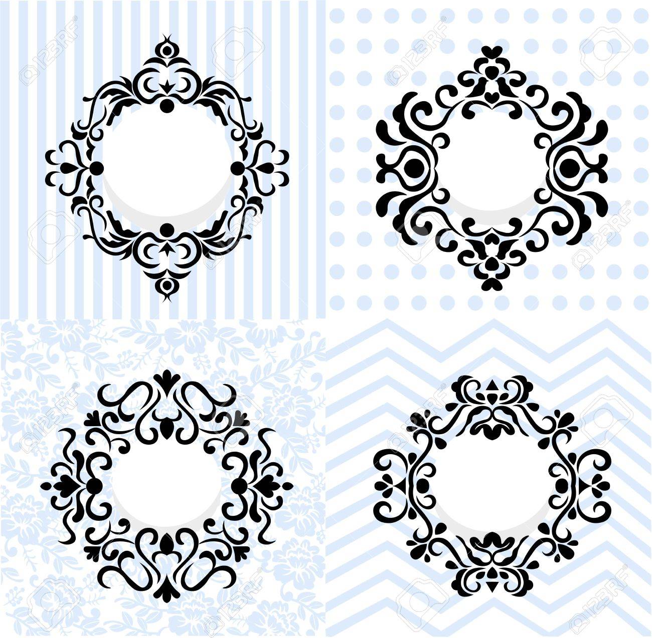 vintage mirror frames set