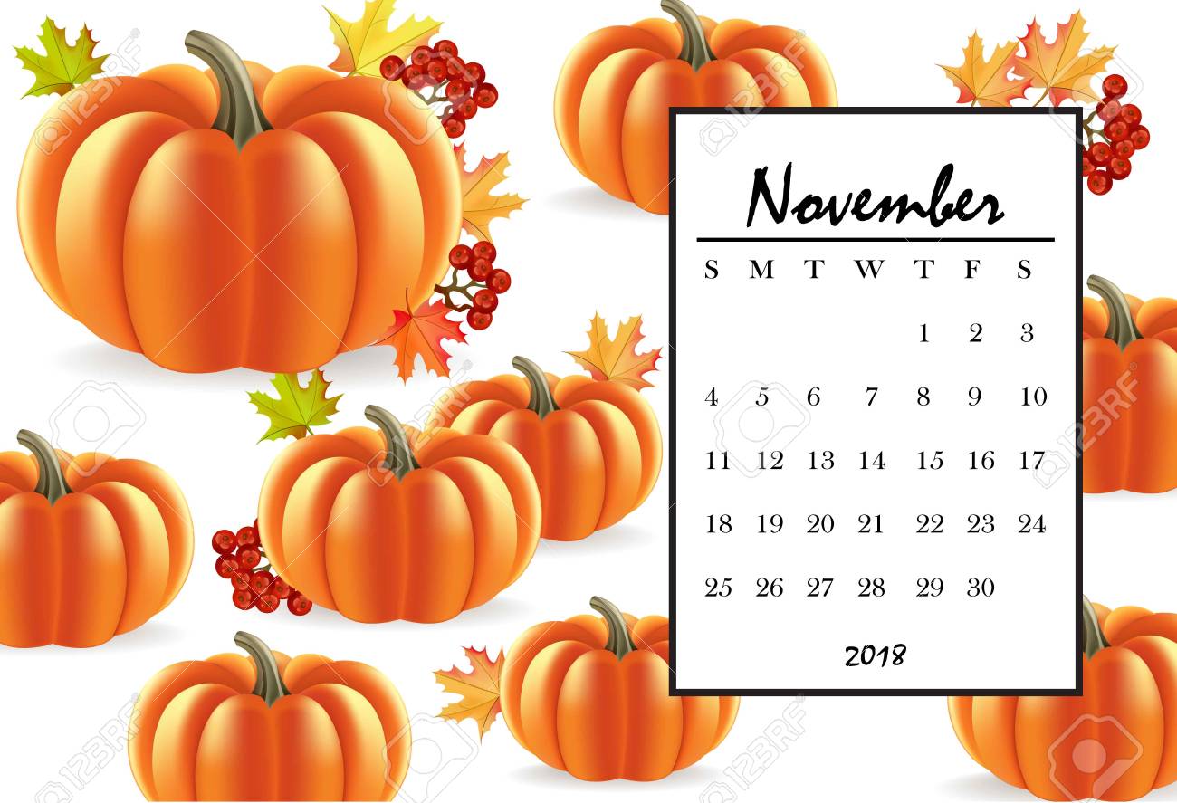 thanksgiving 2018 calendar