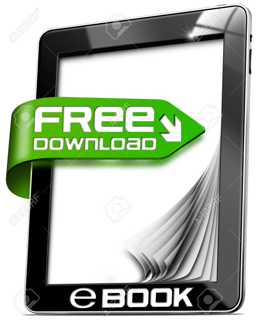 Black Tablet Computer With A Green Arrow Text Free Black Tablet Computer With A Green Arrow Text Free E Book Curled