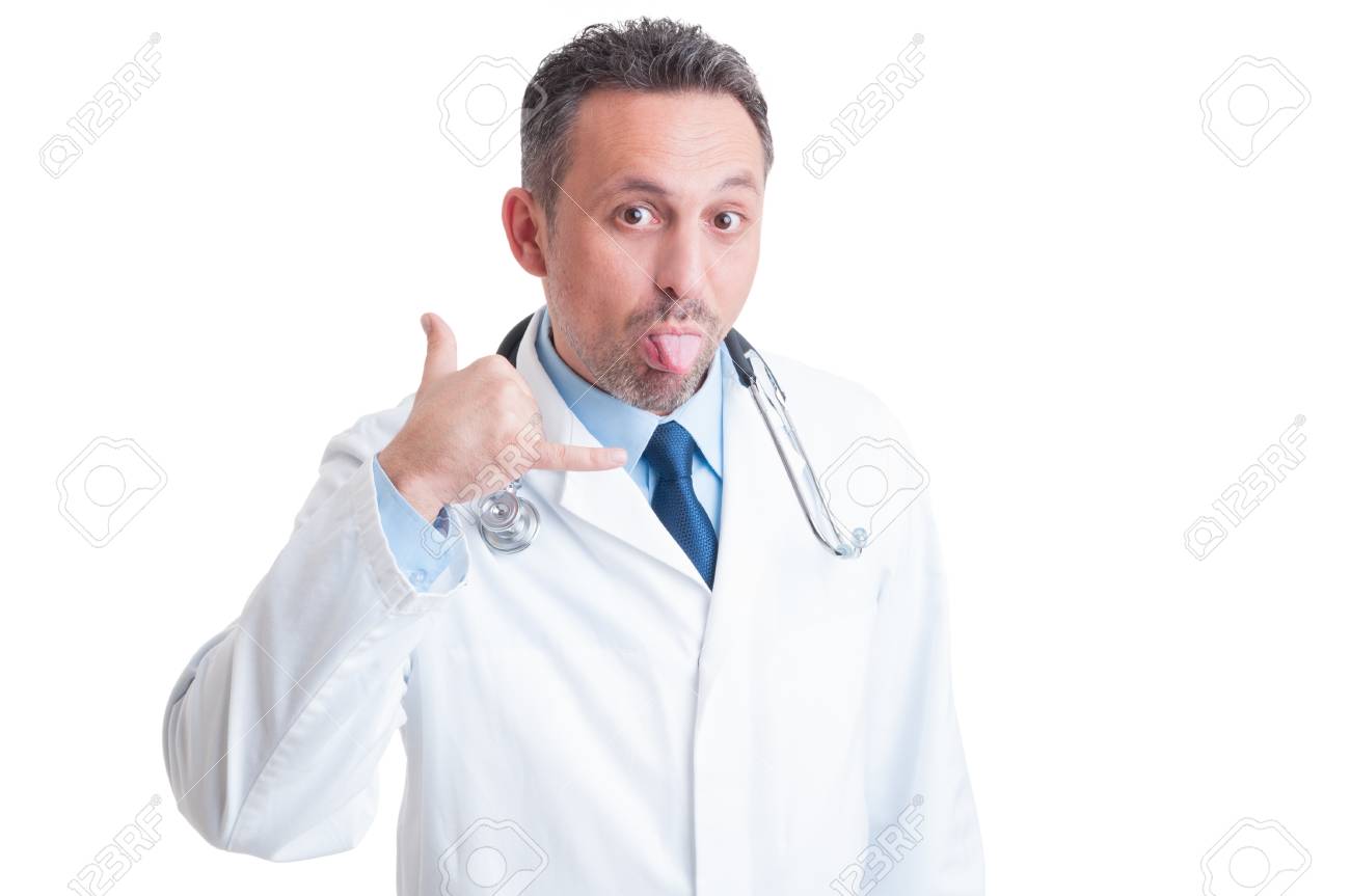 Contact Us Funny >> Friendly Pediatrician Making Funny Face And Contact Us Gesture Contact Us Funny >> Friendly Pediatrician Making Funny Face And Contact Us Gesture