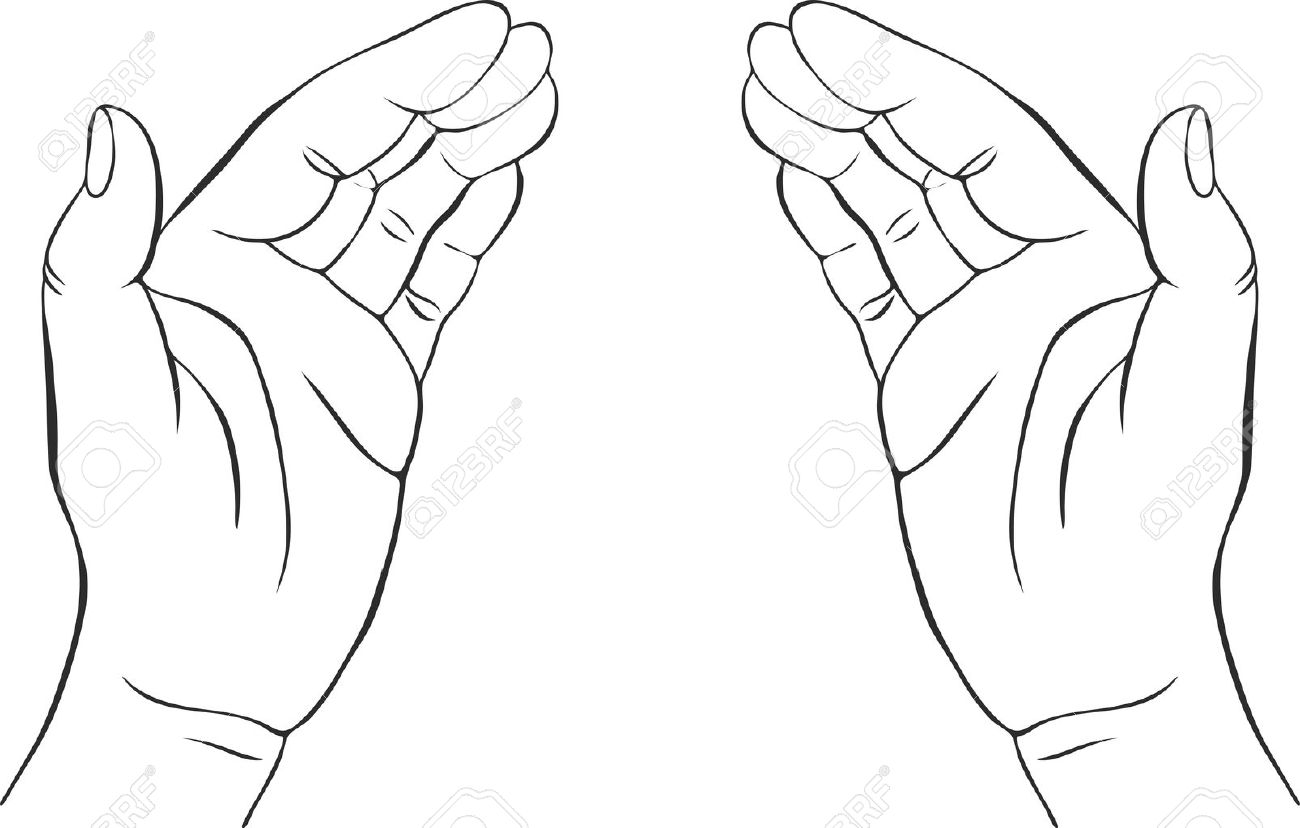 Zwei Hande Mit Offenen Handflachen Von Hand Gezeichnet Vektor Illustration Wachter Sicherheitszeichen Lizenzfrei Nutzbare Vektorgrafiken Clip Arts Illustrationen Image