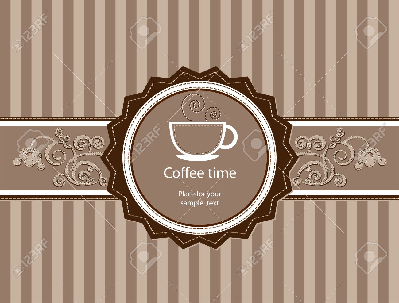 レストラン カフェ バー 喫茶店のコーヒー背景メニュー のイラスト素材 ベクタ Image