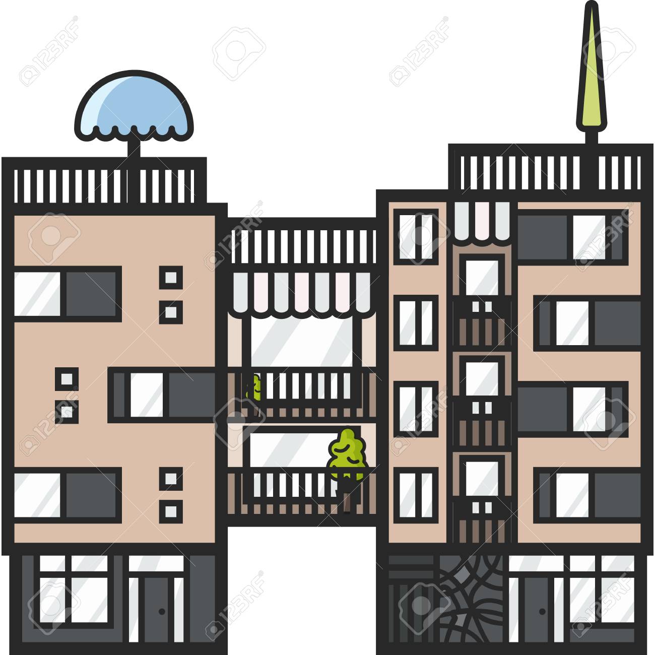 modern apartments for rent and living in scandinavian style stock