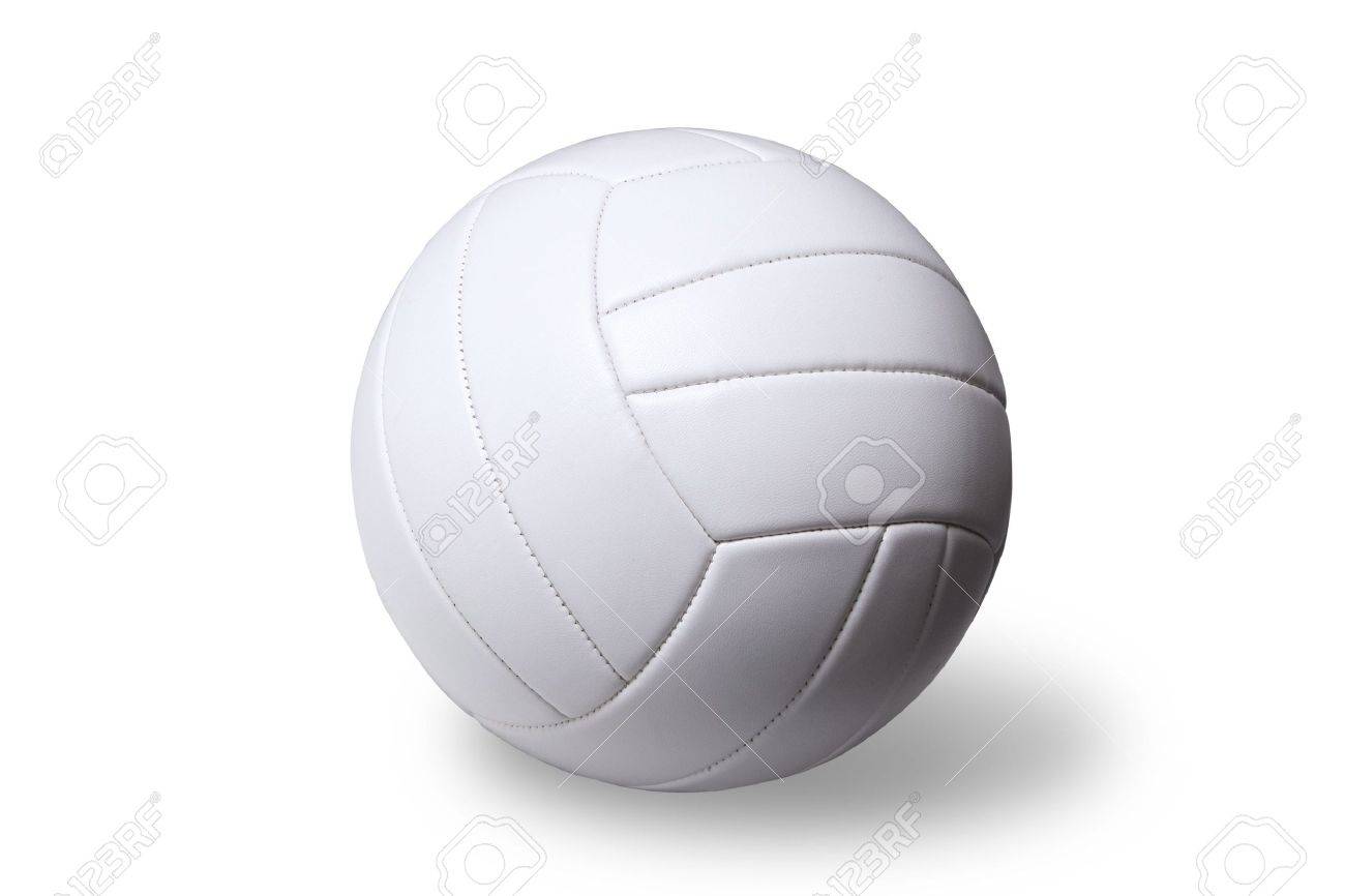 White Volleyball Ball On White (isolated) Stock Photo, Picture And Royalty  Free Image. Image 1018932.