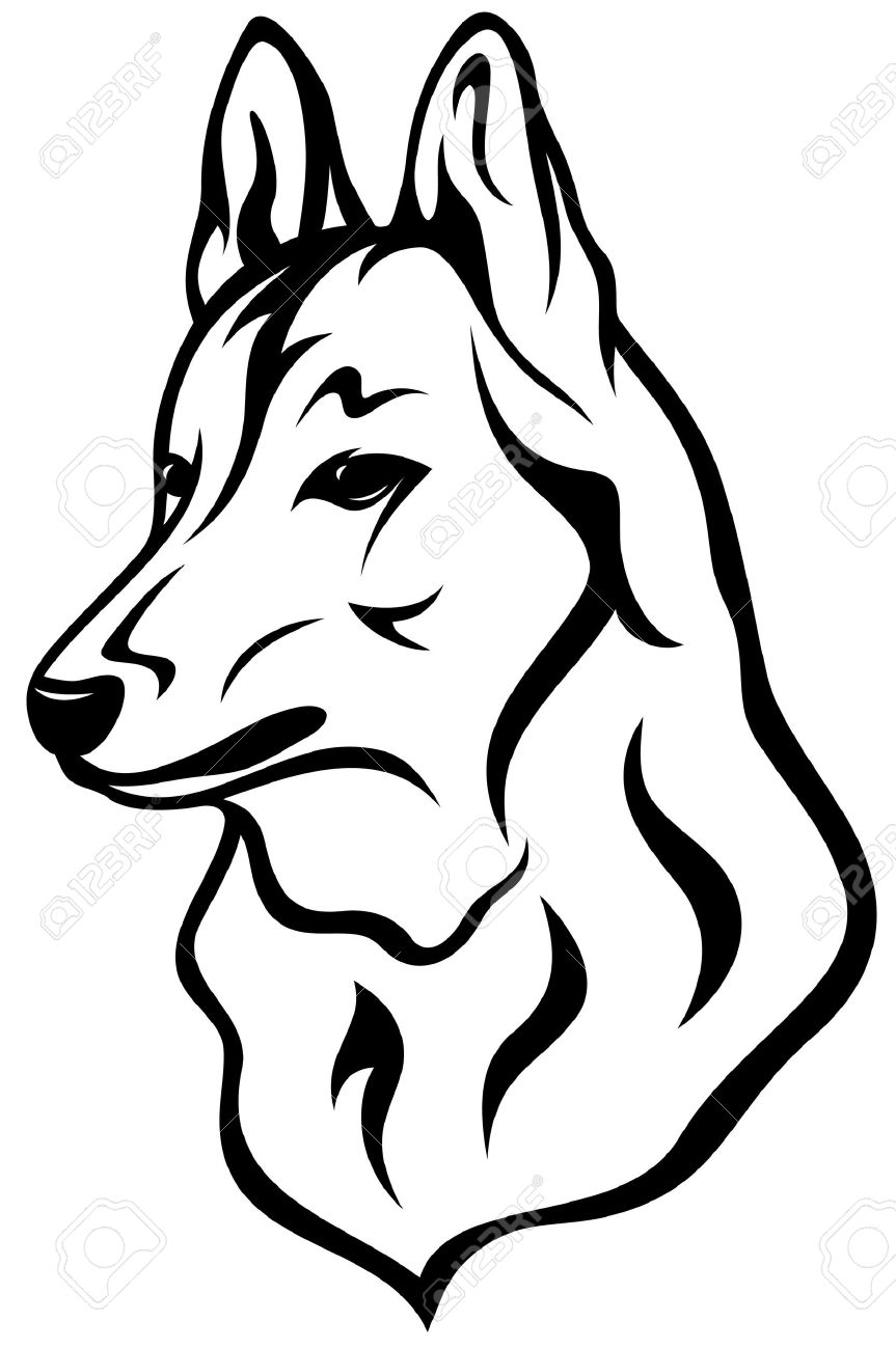 dog head vector