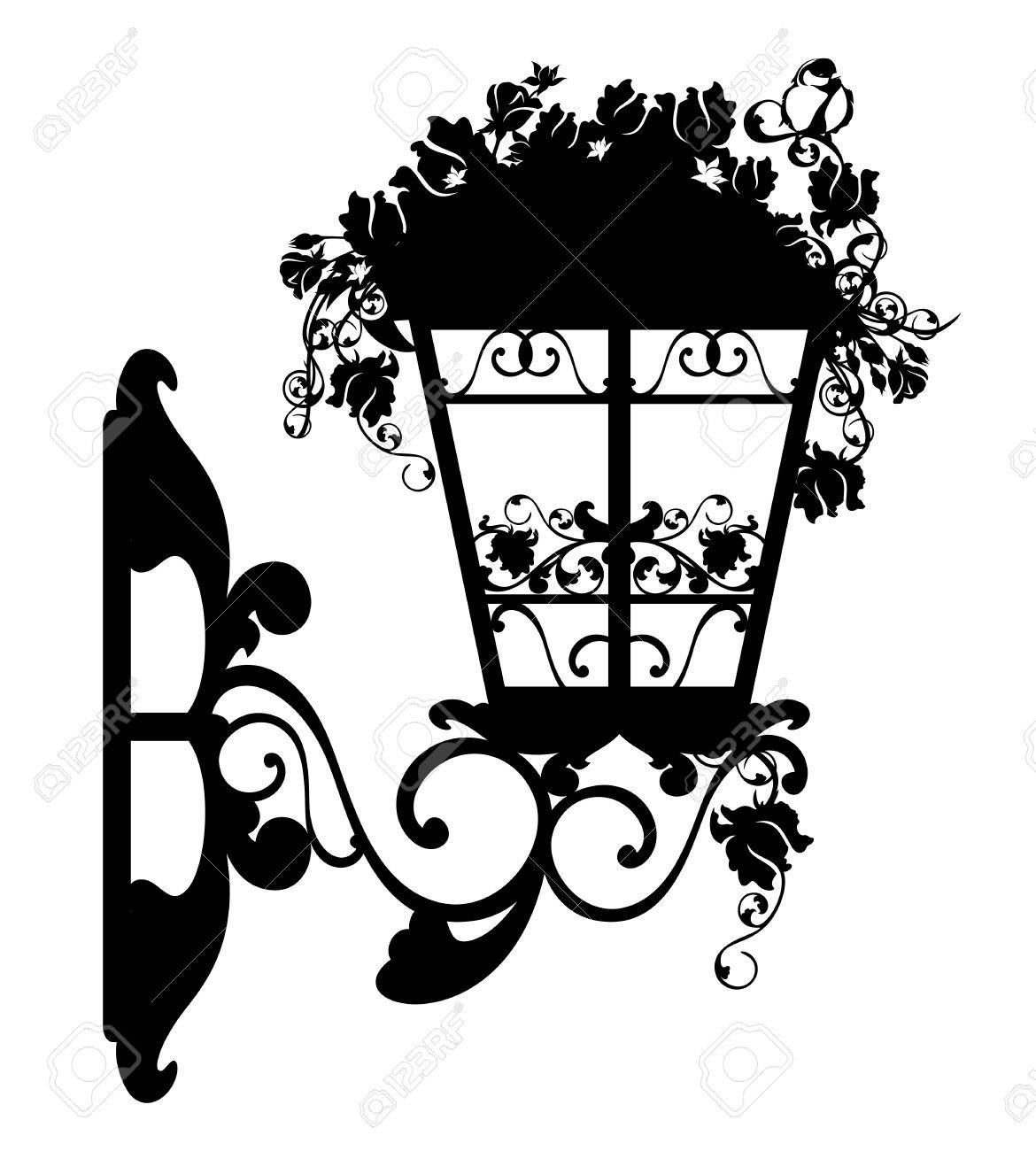 Calle Luz Entre Las Flores Rosa Decoracion Vector De Diseno De