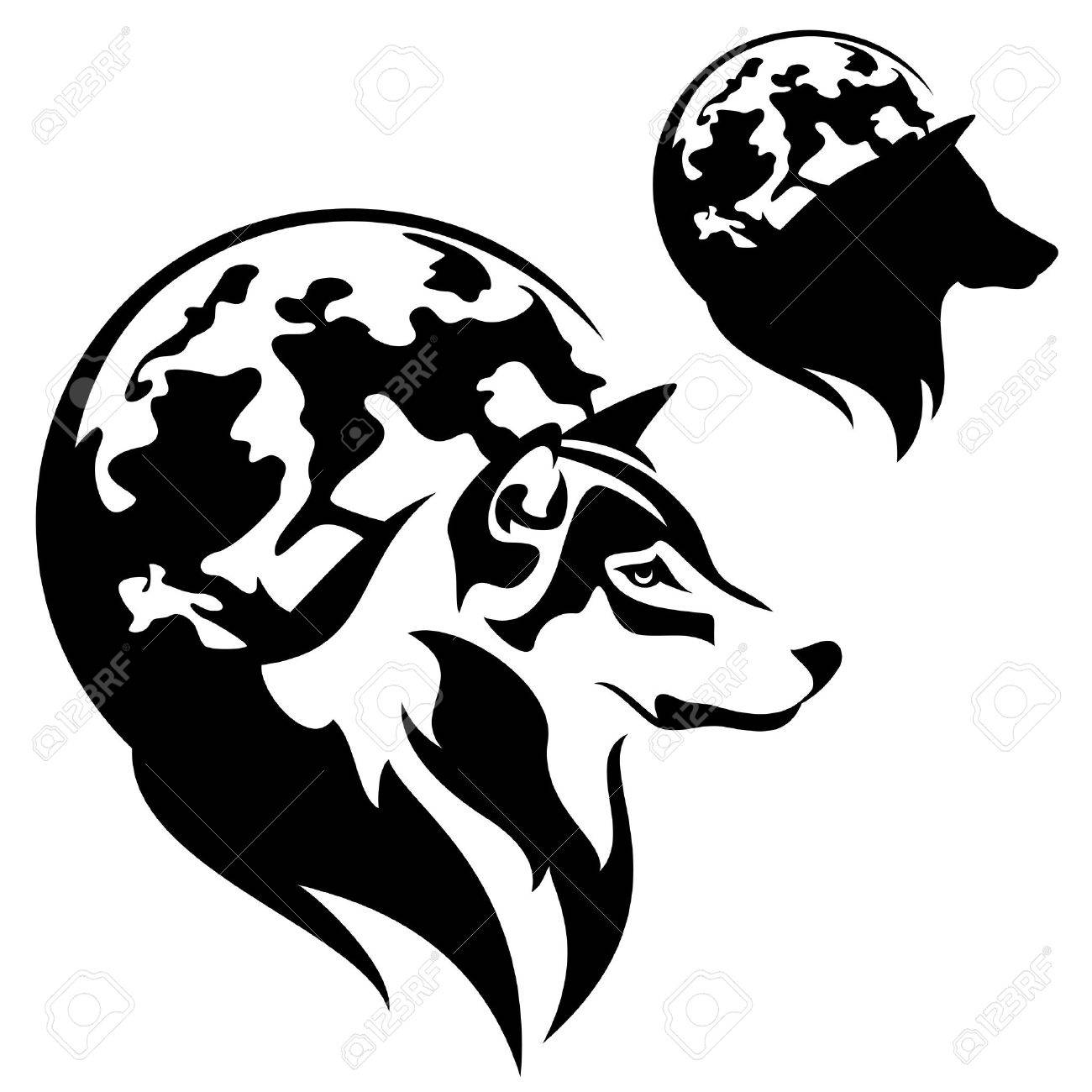 Wolf Profil Gegen Vollmondscheibe Umriss Und Silhouette Schwarz Weiss Vektor Design Lizenzfrei Nutzbare Vektorgrafiken Clip Arts Illustrationen Image 69022679